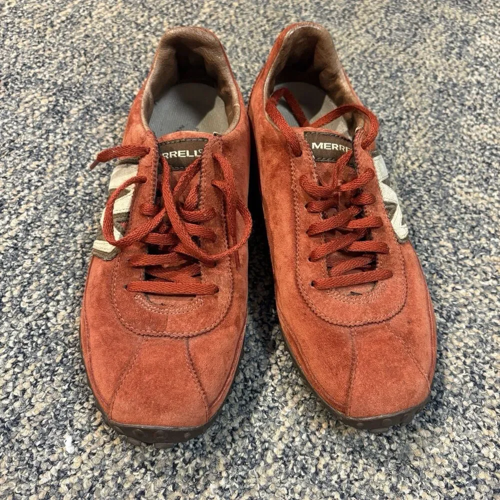 Merrell Sprint Blast Leather Suede Sneakers Everyday Red Women’s Size 7 EU 37.5